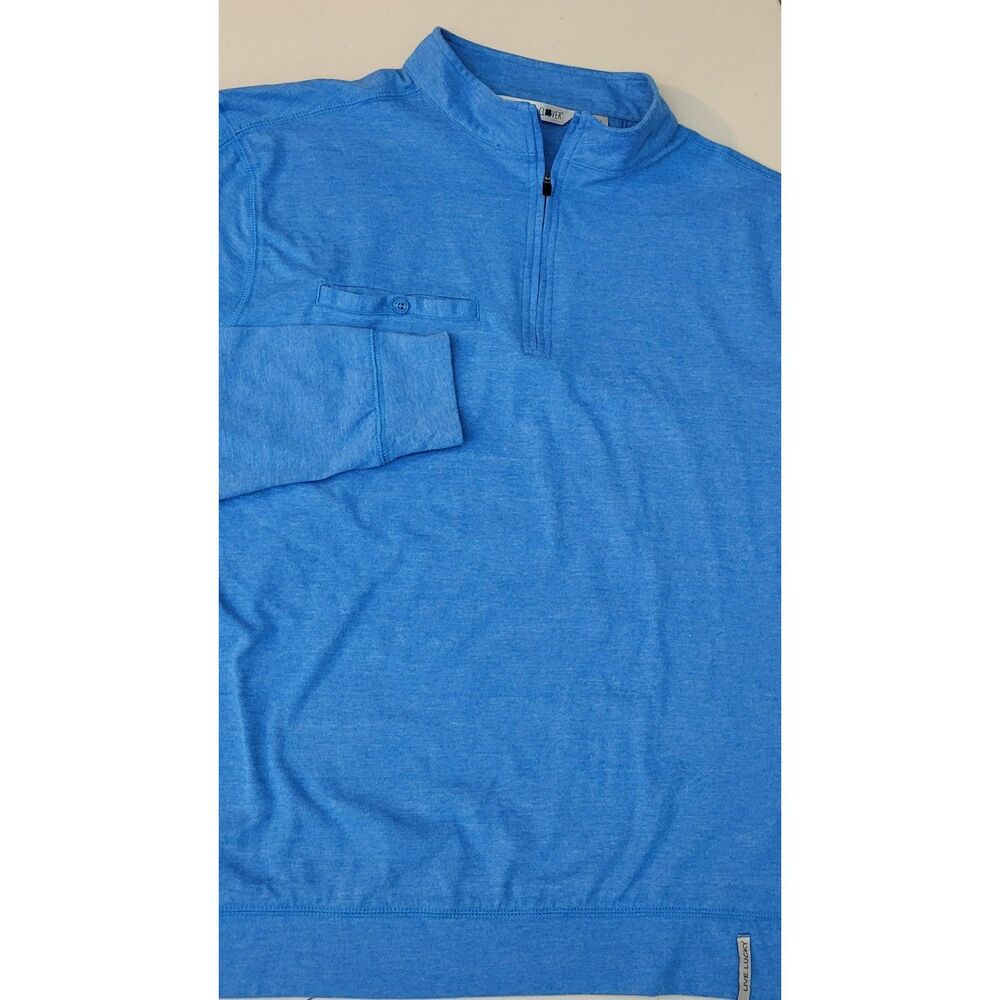 Black Clover Mens‎ Clyde Delirium Golf Pullover 1/4 Zip XL Blue
